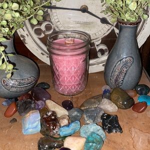 8 oz Palm Wax Rose & Grapefruit Scented Candle